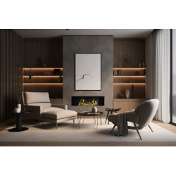 Biocamino Juno da 54 cm, a parete e ad incasso