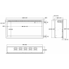 AFLAMO 3D 45x90 cm, caminetto elettrico da incasso
