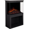 TOWER 46 cm + Supporto, caminetto elettrico a libera con sonoro AFLAMO