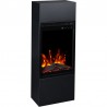 MILOS 3D 40 Caminetto elettrico nero con rivestimento + SUONO - AFLAMO