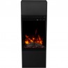 MILOS 3D 40 Caminetto elettrico nero con rivestimento + SUONO - AFLAMO