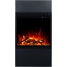 MILOS 3D 60 Caminetto elettrico nero con rivestimento + SUONO - AFLAMO