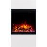 MILOS 3D 60 Caminetto elettrico bianco con rivestimento + SUONO - AFLAMO
