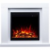 JOLO 3D Caminetto elettrico bianco con rivestimento + SUONO - AFLAMO